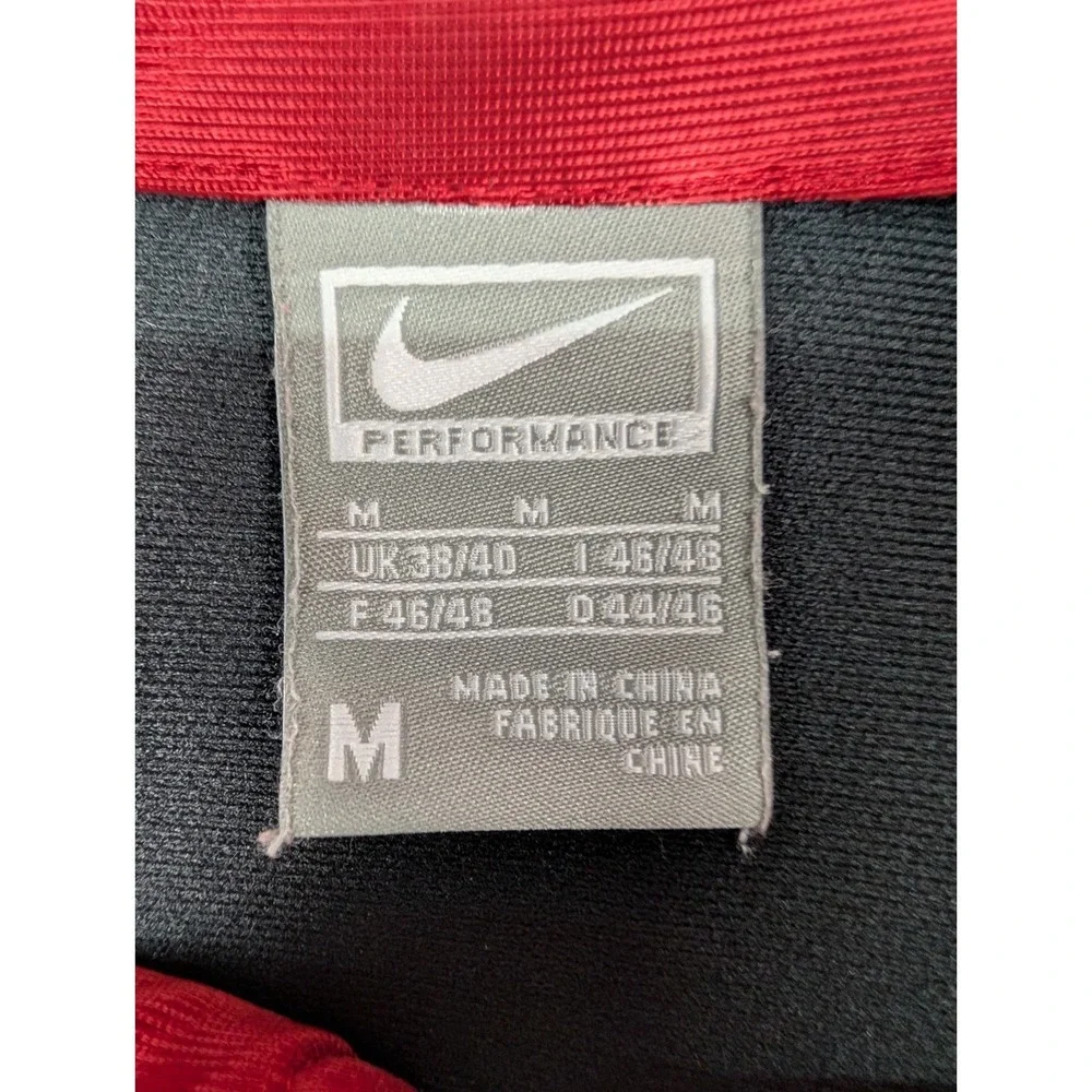 Nike Full Zip Track Jacket Mens M White/Red/Black Colorblock Retro Athletic Y2K